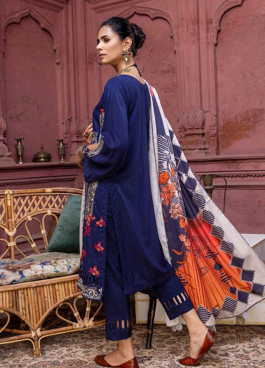 Charizma Embroidered Leather Suits Unstitched 3 Piece CRZ21RL RMW-07 - Winter Collection