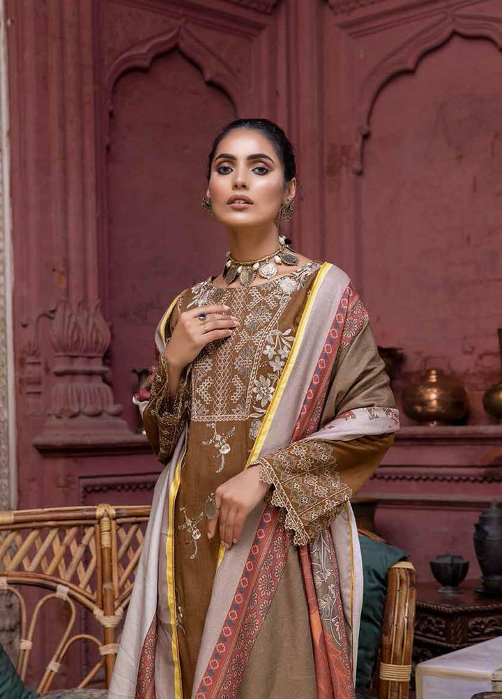 Charizma Embroidered Leather Suits Unstitched 3 Piece CRZ21RL RMW-08 - Winter Collection