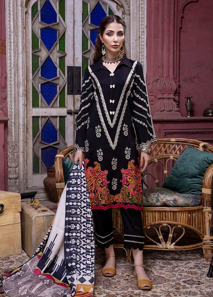 Charizma Embroidered Leather Suits Unstitched 3 Piece CRZ21RL RMW-09 - Winter Collection