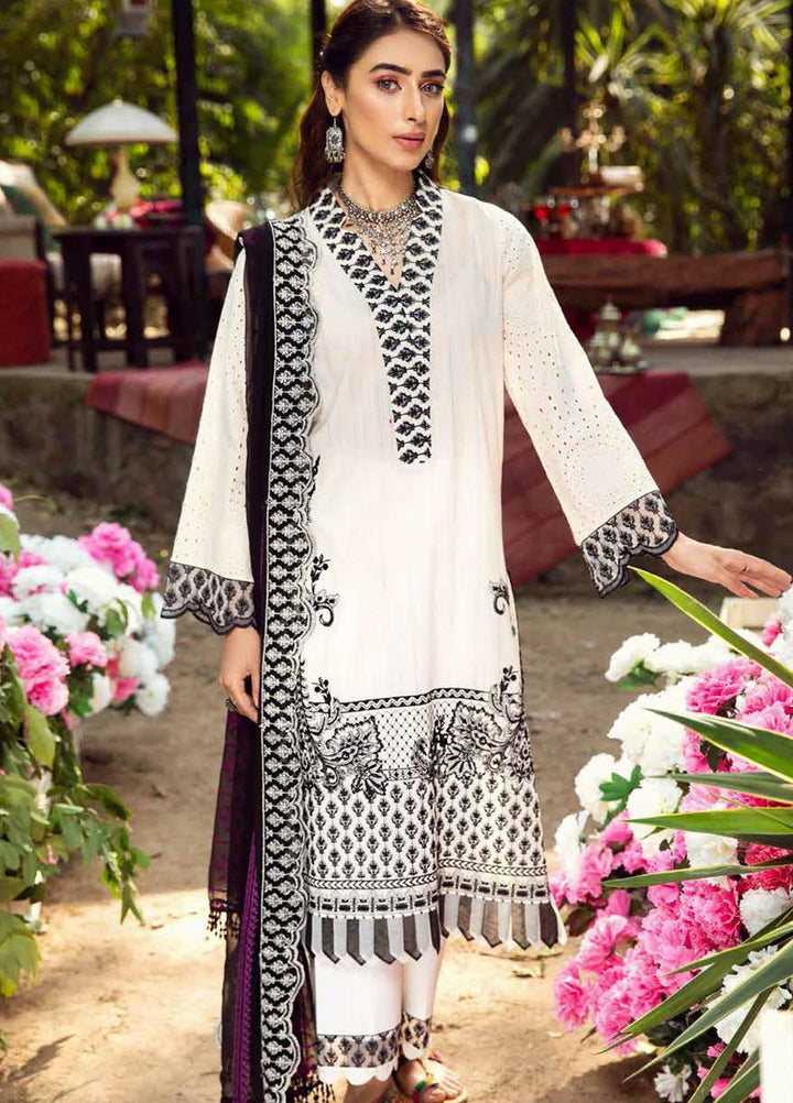 Charizma Embroidered Lawn Suits Unstitched 3 Piece CRZ21BN EBL-08 - Summer Collection