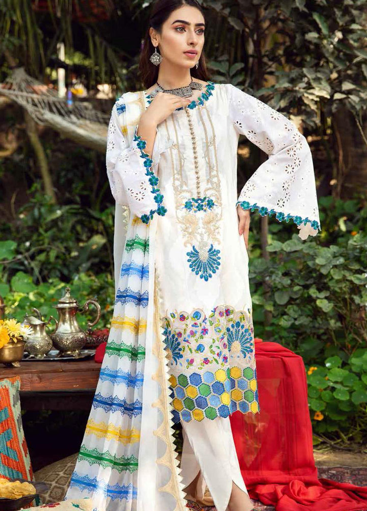 Charizma Embroidered Lawn Suits Unstitched 3 Piece CRZ21BN EBL-10 - Summer Collection
