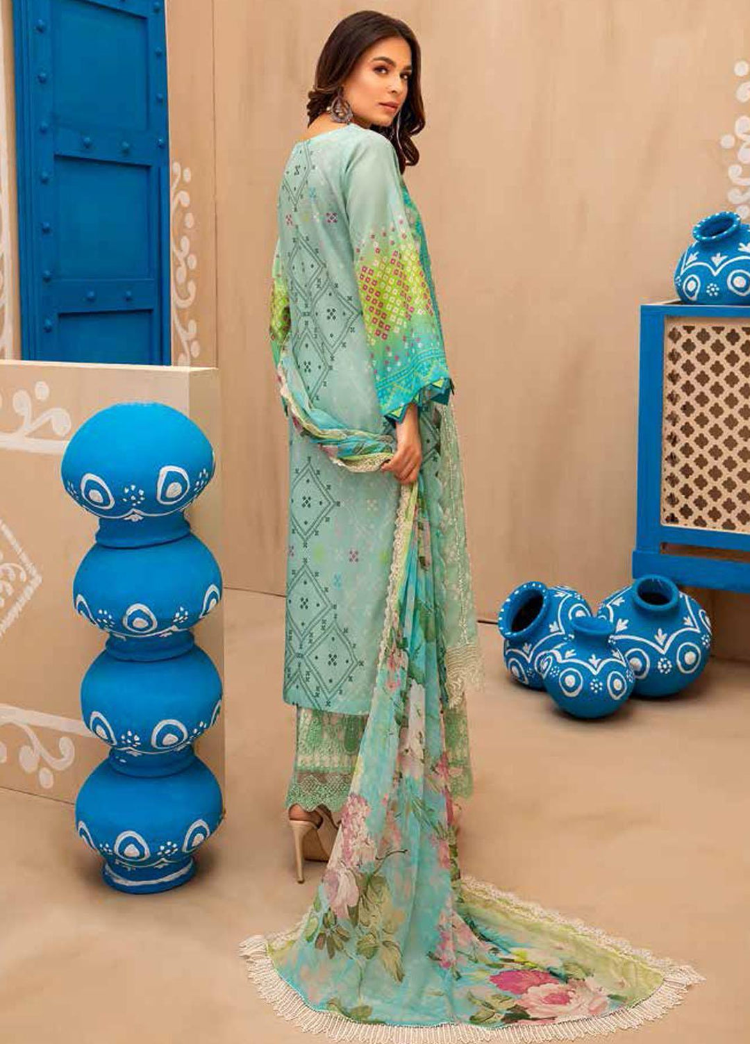 Chunri By Charizma Embroidered Lawn Suits Unstitched 3 Piece CRZ21CH 01 - Luxury Collection