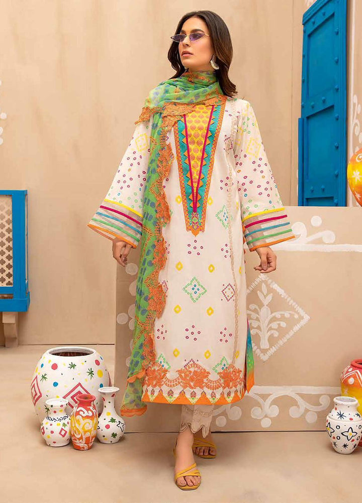 Chunri By Charizma Embroidered Lawn Suits Unstitched 3 Piece CRZ21CH 02 - Luxury Collection