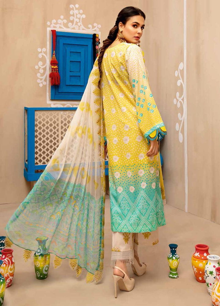 Chunri By Charizma Embroidered Lawn Suits Unstitched 3 Piece CRZ21CH 05 - Luxury Collection
