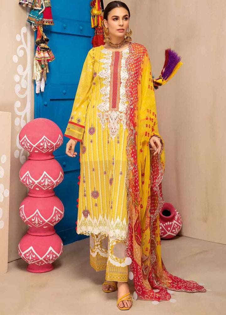 Chunri By Charizma Embroidered Lawn Suits Unstitched 3 Piece CRZ21CH 07 - Luxury Collection