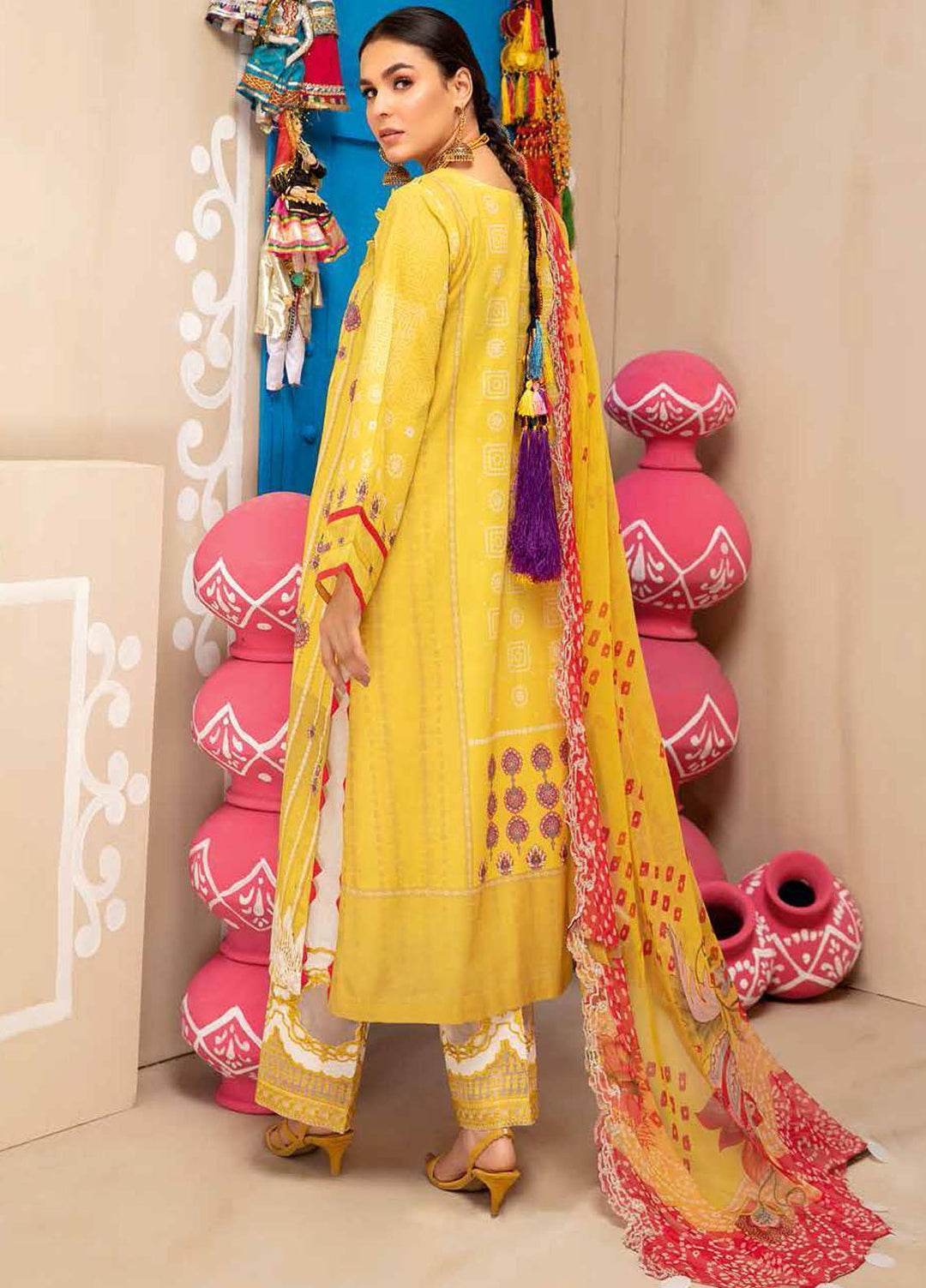 Chunri By Charizma Embroidered Lawn Suits Unstitched 3 Piece CRZ21CH 07 - Luxury Collection