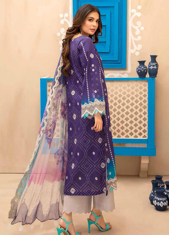 Chunri By Charizma Embroidered Lawn Suits Unstitched 3 Piece CRZ21CH 08 - Luxury Collection