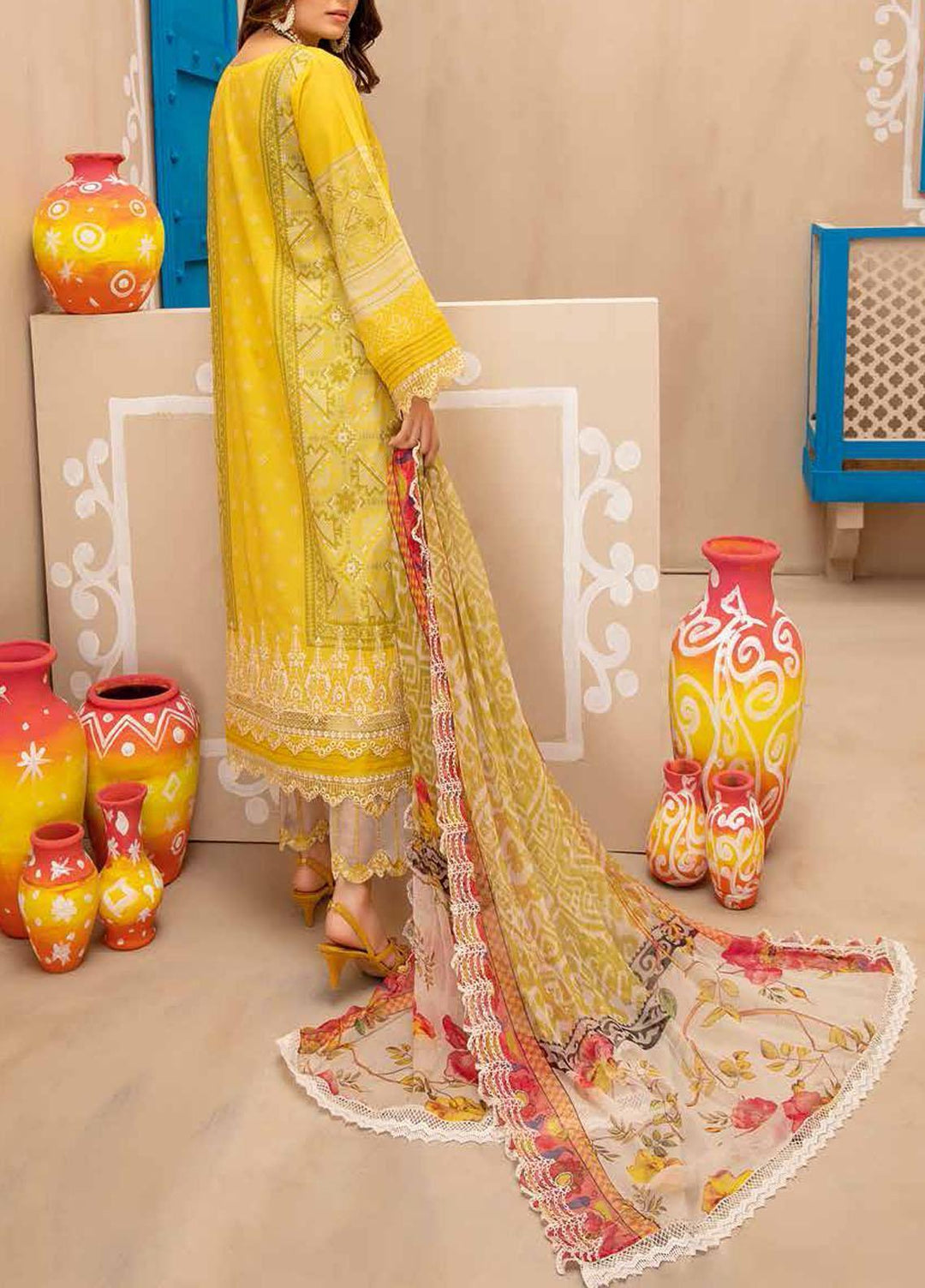 Chunri By Charizma Embroidered Lawn Suits Unstitched 3 Piece CRZ21CH 11 - Luxury Collection