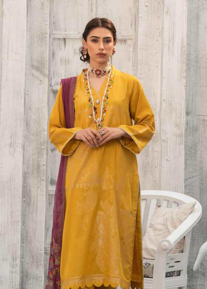 Charizma Embroidered Lawn Suits Unstitched 3 Piece CRZ21SJ 08 - Summer Collection