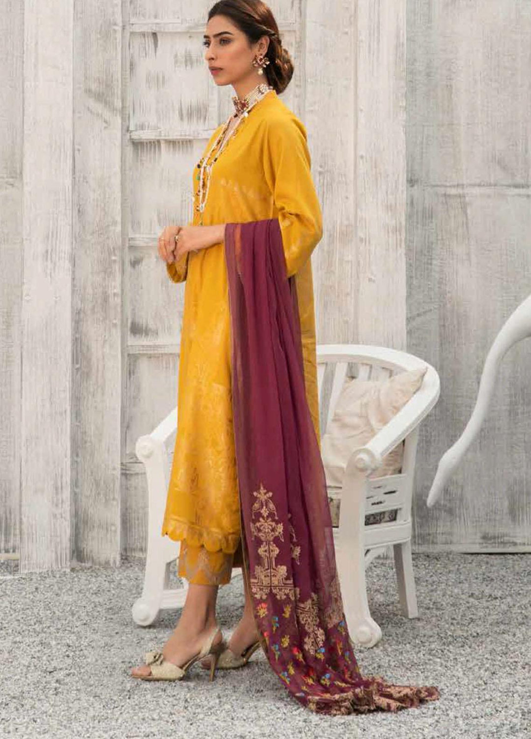 Charizma Embroidered Lawn Suits Unstitched 3 Piece CRZ21SJ 08 - Summer Collection