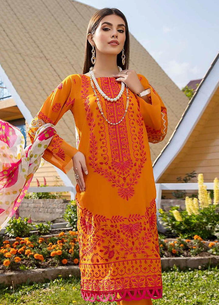 Charizma Embroidered Lawn Suits Unstitched 3 Piece CRZ21LS CSL-02 - Summer Collection