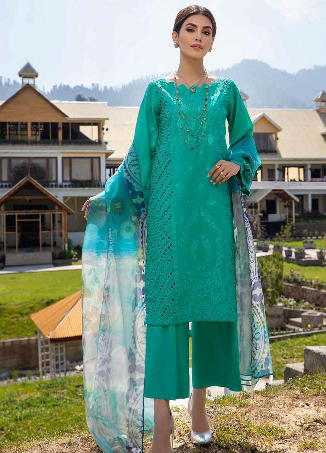 Charizma Embroidered Lawn Suits Unstitched 3 Piece CRZ21LS CSL-04 - Summer Collection