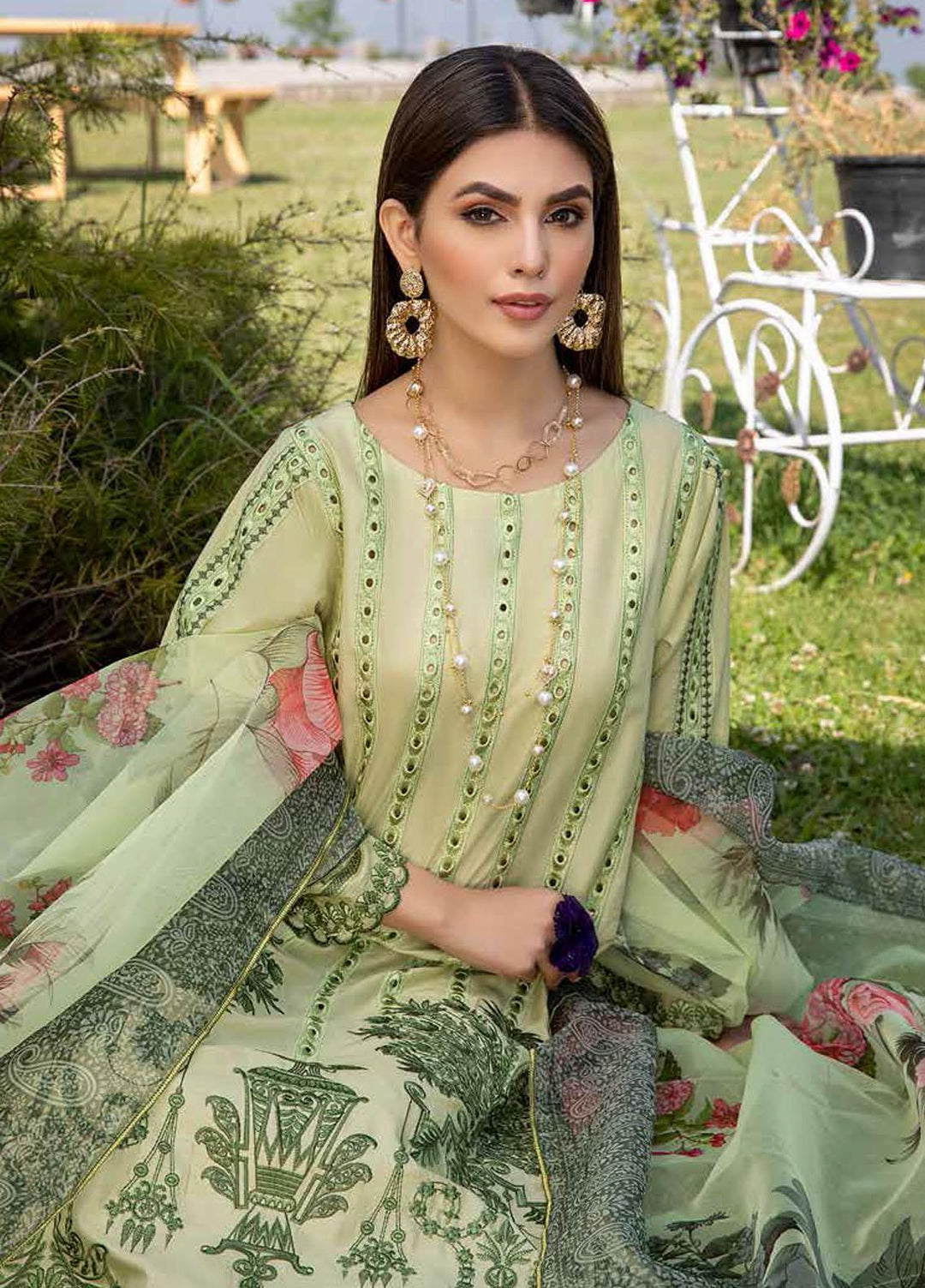 Charizma Embroidered Lawn Suits Unstitched 3 Piece CRZ21LS CSL-08 - Summer Collection