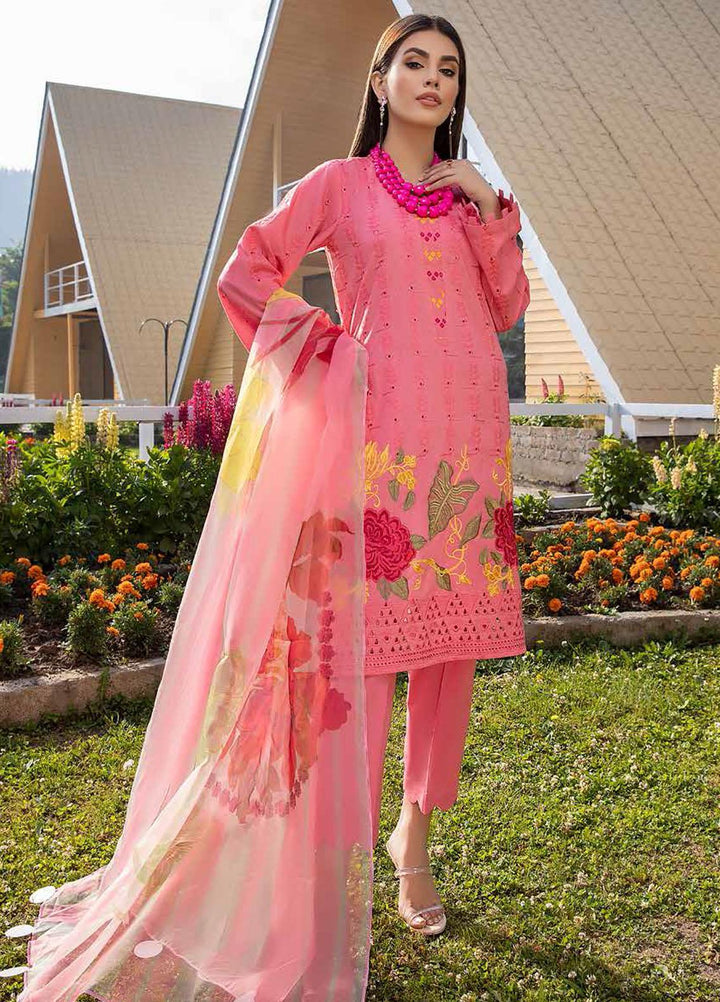 Charizma Embroidered Lawn Suits Unstitched 3 Piece CRZ21LS CSL-10 - Summer Collection
