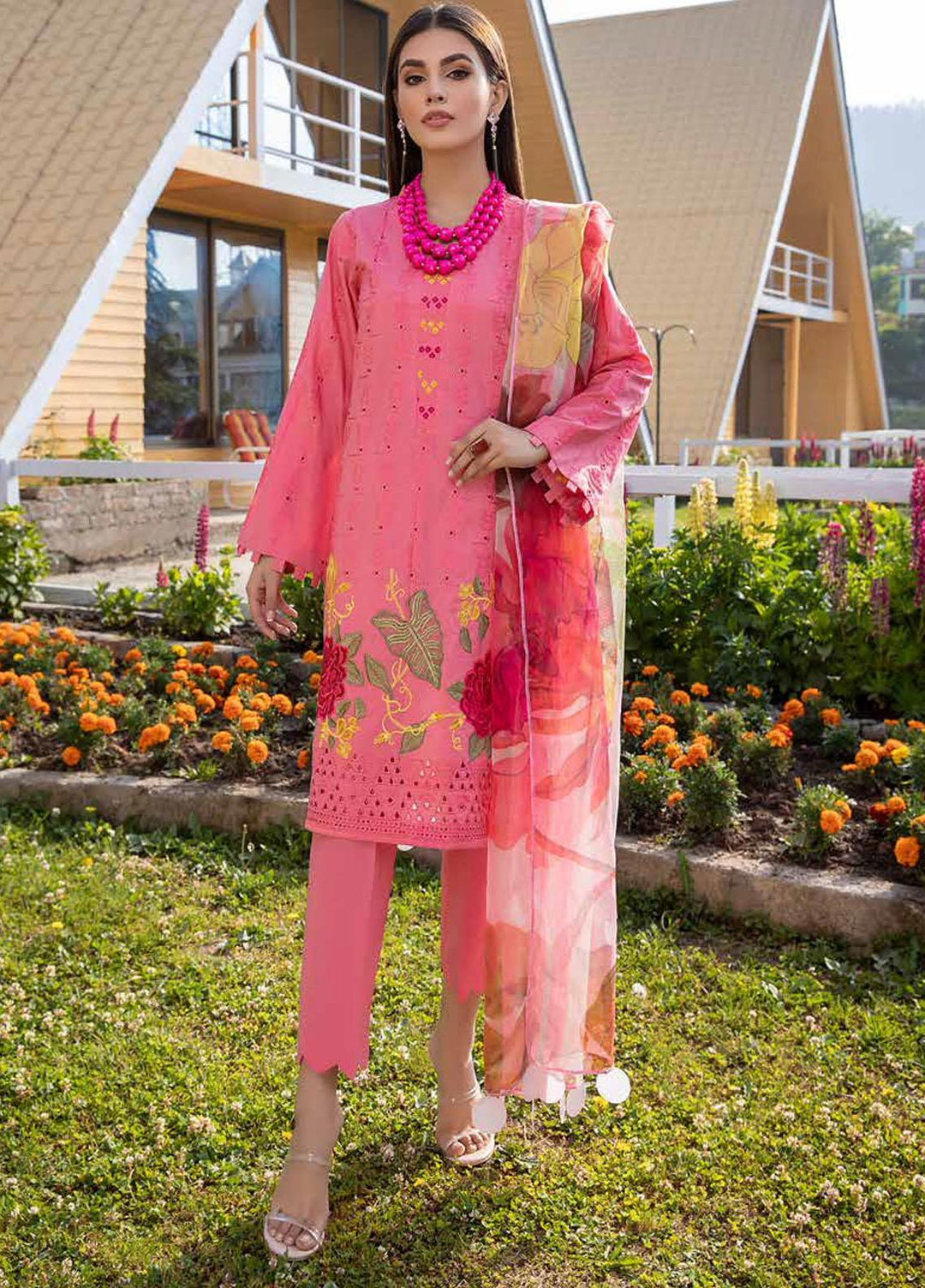 Charizma Embroidered Lawn Suits Unstitched 3 Piece CRZ21LS CSL-10 - Summer Collection