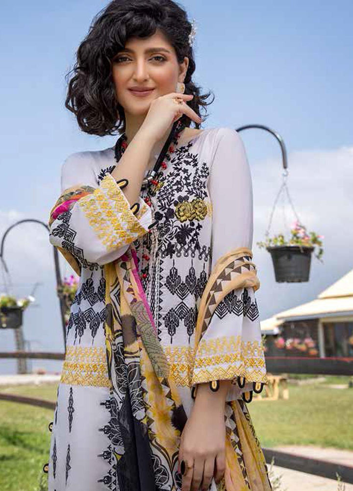 Charizma Embroidered Lawn Suits Unstitched 3 Piece CRZ21LS CSL-11 - Summer Collection