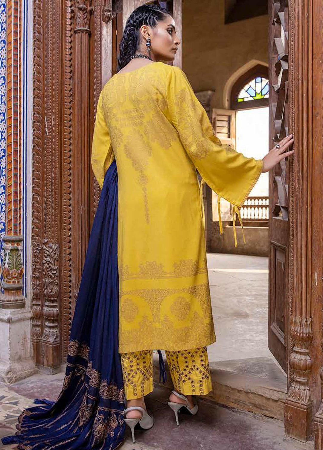 Charizma Embroidered  Leather Jacquard Suits Unstitched 3 Piece CRZ21LJ CLJ-14 - Winter Collection