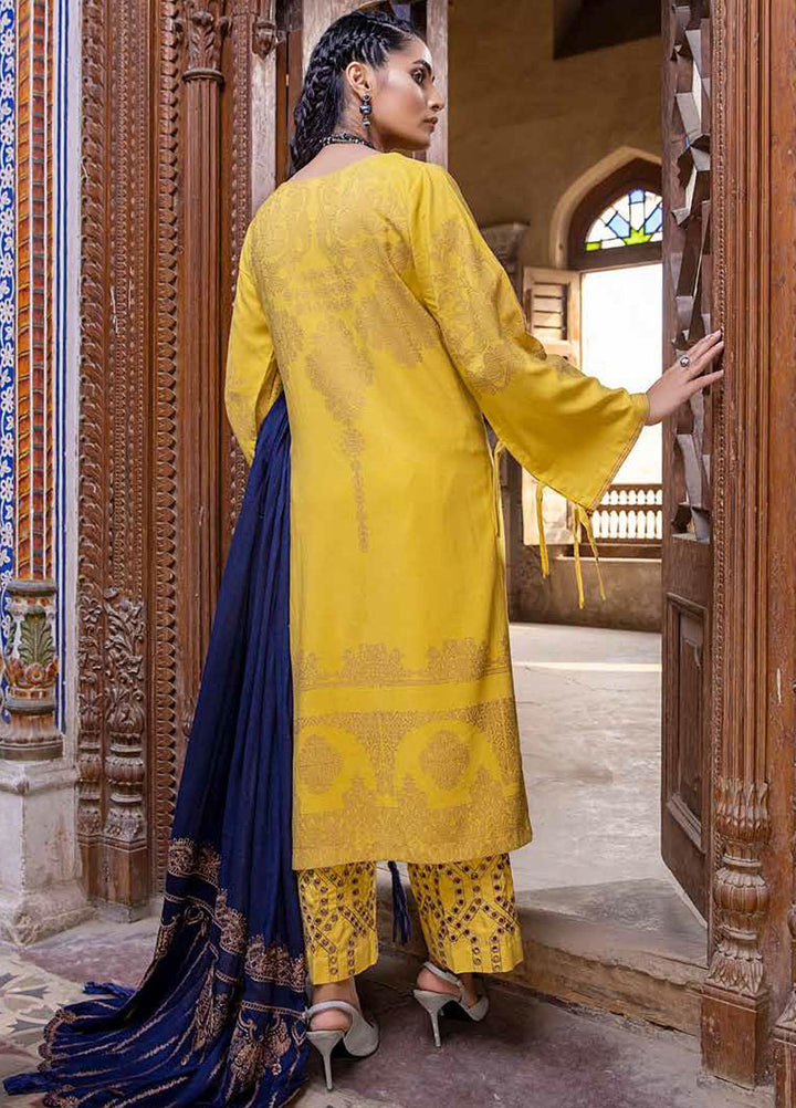 Charizma Embroidered  Leather Jacquard Suits Unstitched 3 Piece CRZ21LJ CLJ-14 - Winter Collection