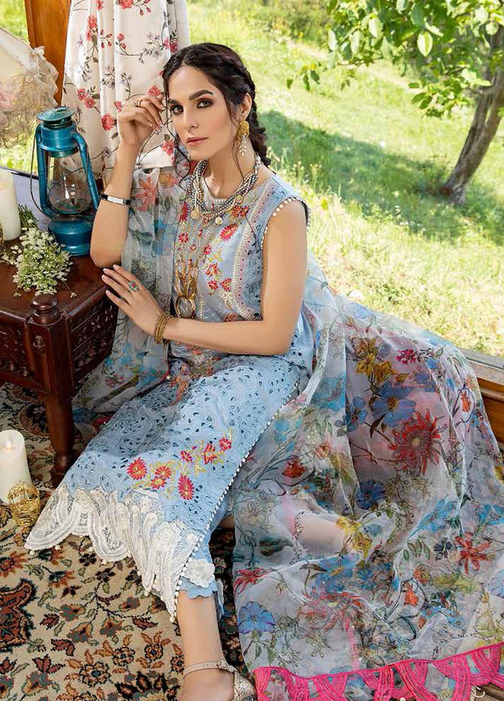 Charizma Embroidered Lawn Suits Unstitched 3 Piece CRZ21SM ED-12 - Festive Collection