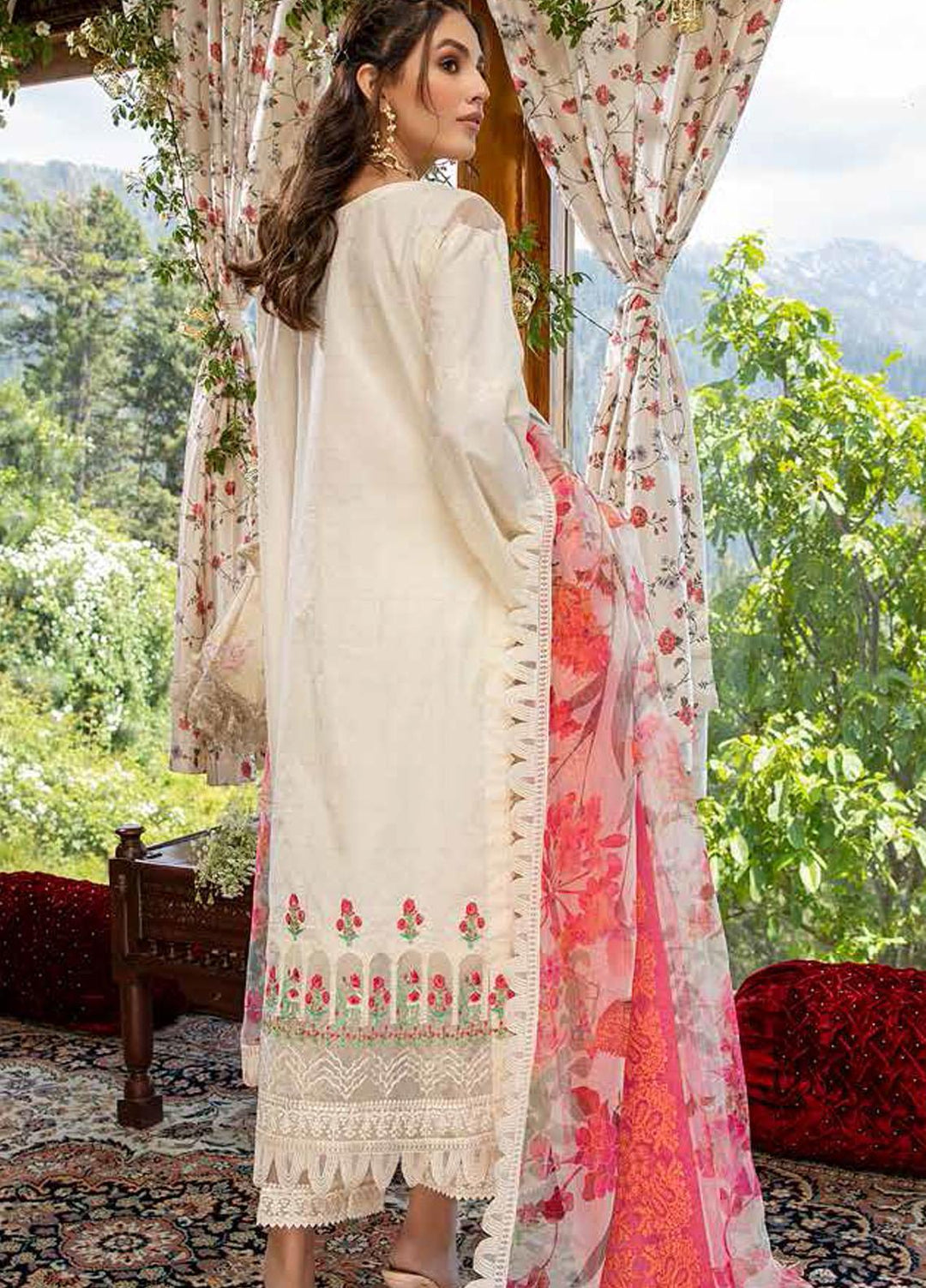 Charizma Embroidered Lawn Suits Unstitched 3 Piece CRZ21SM ED-14 - Festive Collection