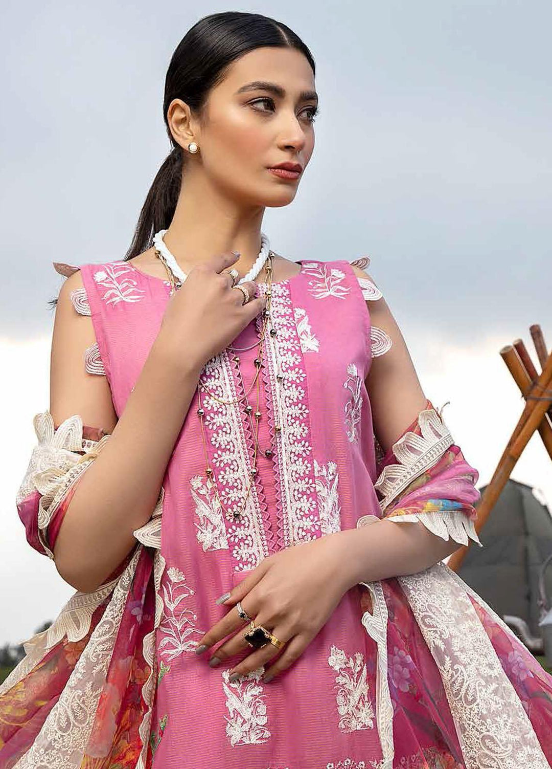 Charizma Embroidered Lawn Suits Unstitched 3 Piece CRZ21SM ED-17 - Festive Collection