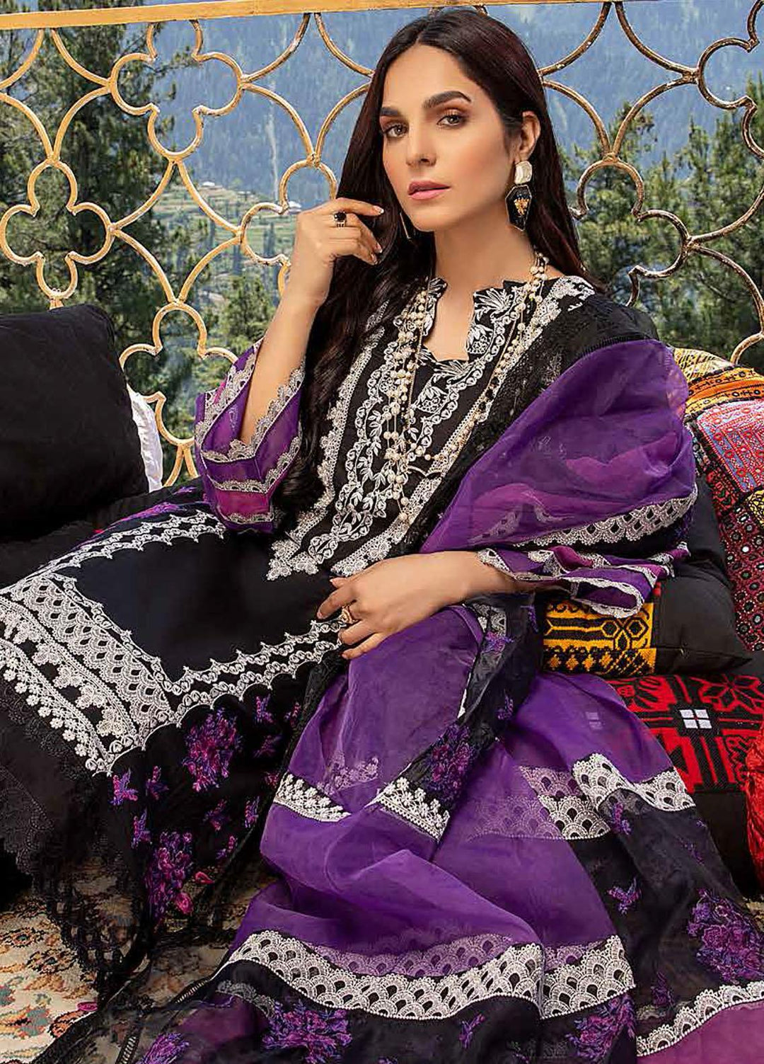 Charizma Embroidered Lawn Suits Unstitched 3 Piece CRZ21SM ED-19 - Festive Collection