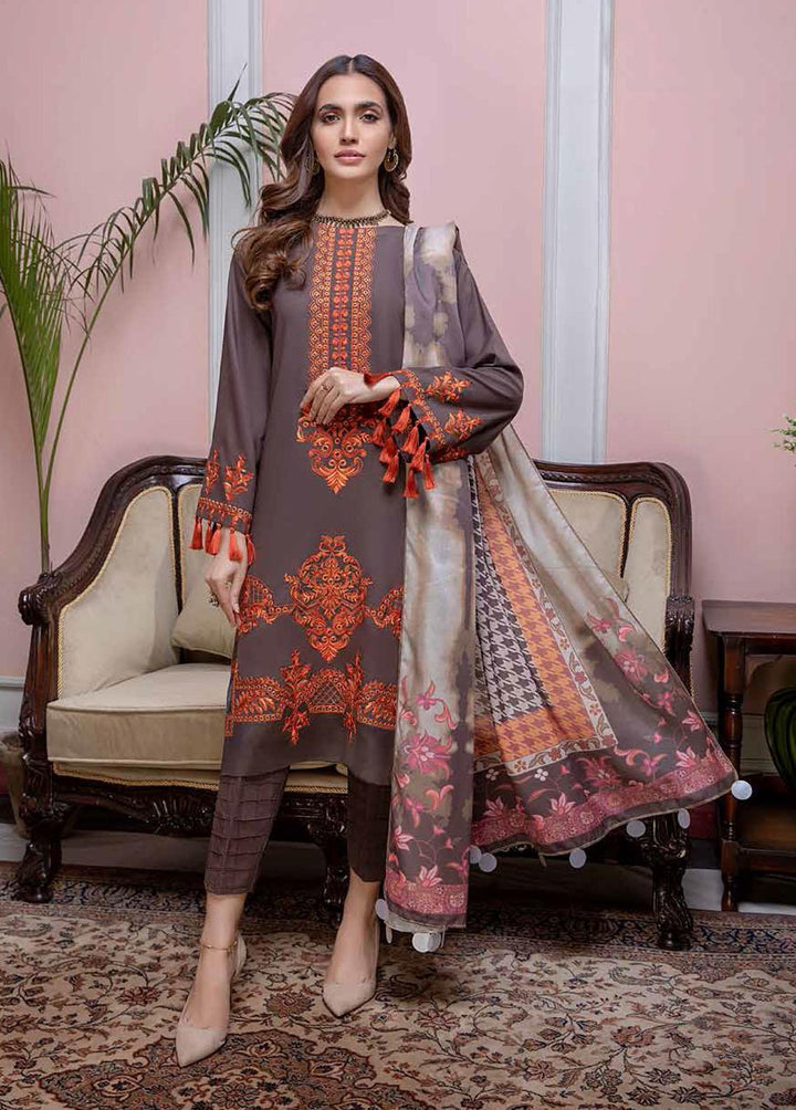 Charizma Embroidered Marina Suits Unstitched 3 Piece CRZ21SS CMW / 03 - Winter Collection