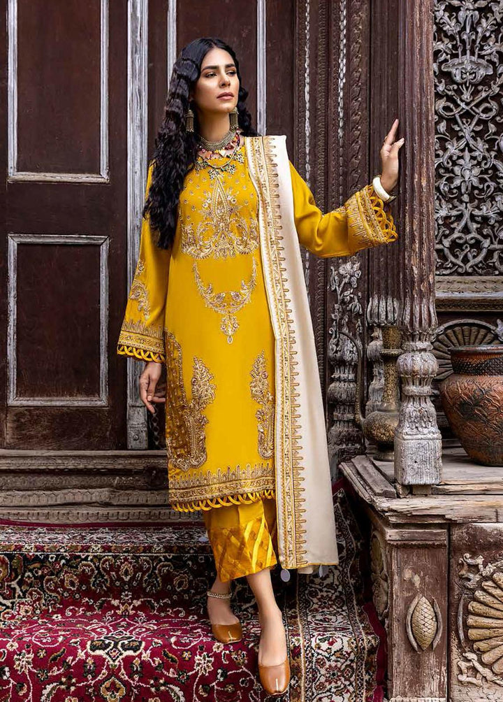 Signature Series By Charizma Embroidered Leather Peach Suits Unstitched 3 Piece CRZ22LP CSS-02 - Winter Collection