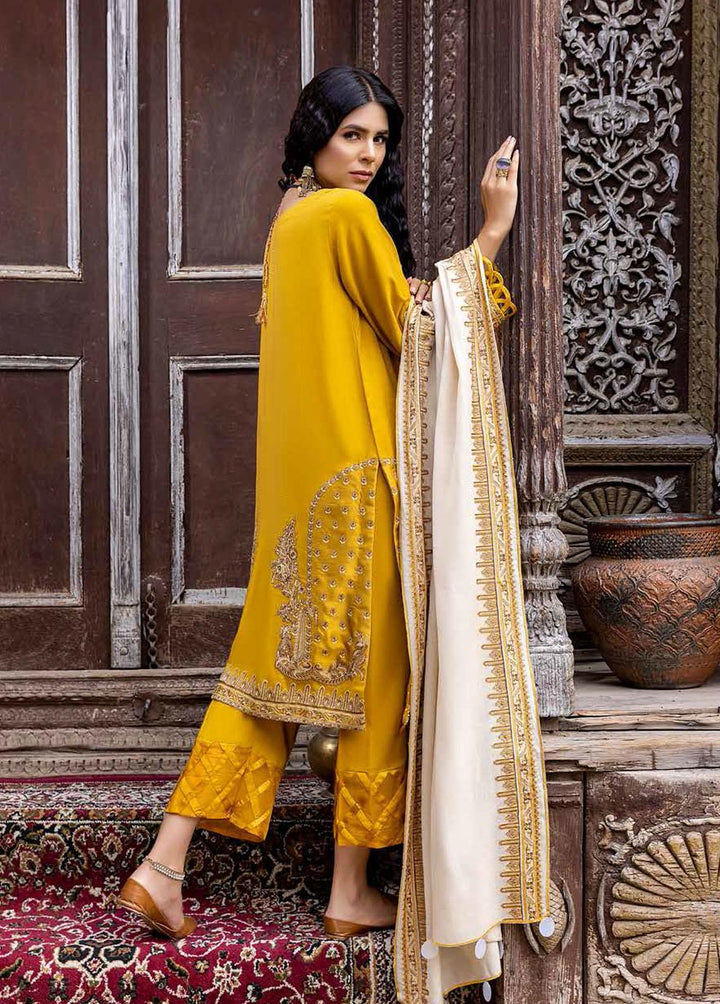 Signature Series By Charizma Embroidered Leather Peach Suits Unstitched 3 Piece CRZ22LP CSS-02 - Winter Collection