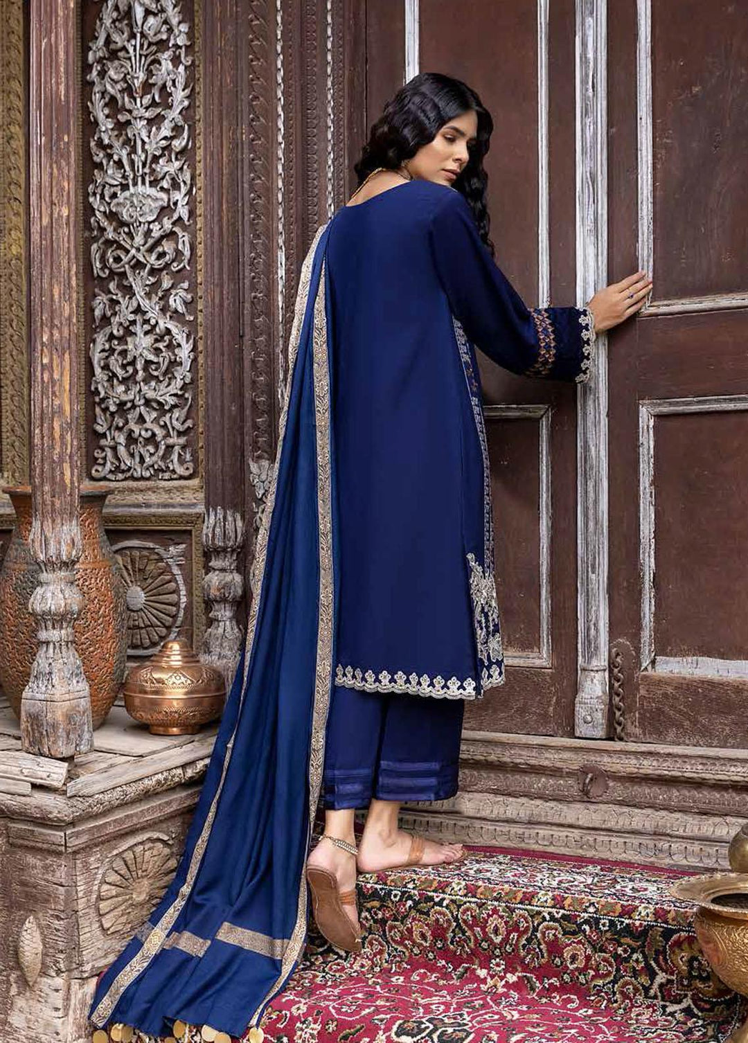 Signature Series By Charizma Embroidered Leather Peach Suits Unstitched 3 Piece CRZ22LP CSS-03 - Winter Collection