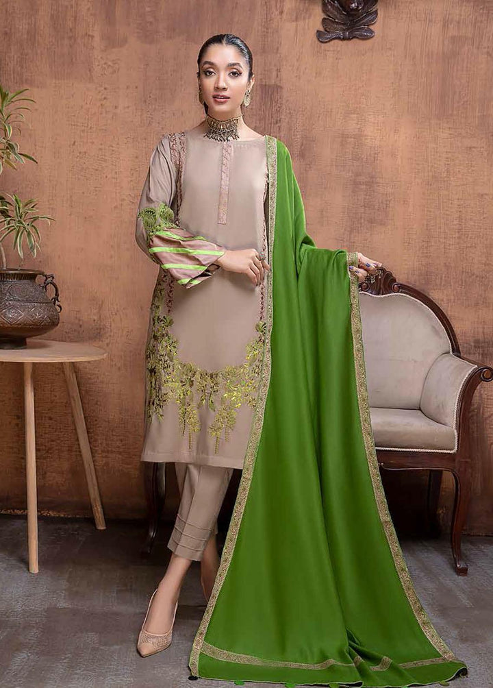 Signature Series By Charizma Embroidered Leather Peach Suits Unstitched 3 Piece CRZ22LP CSS-05 - Winter Collection