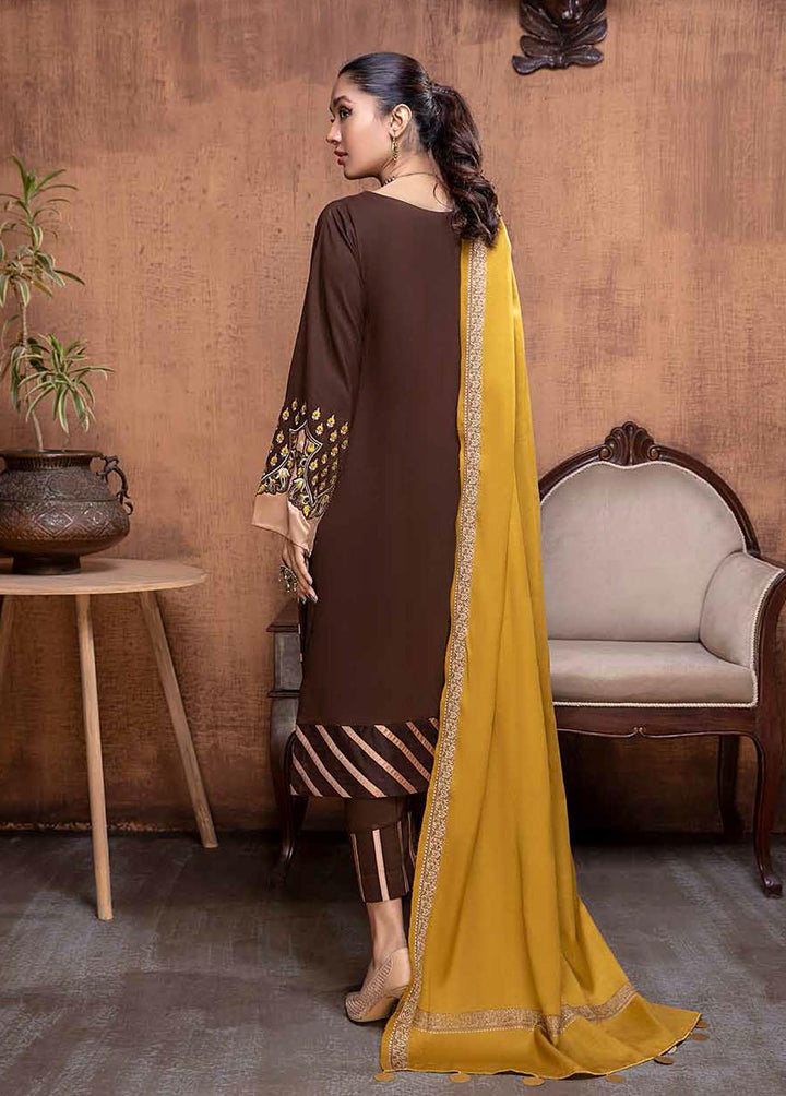 Signature Series By Charizma Embroidered Leather Peach Suits Unstitched 3 Piece CRZ22LP CSS-08 - Winter Collection