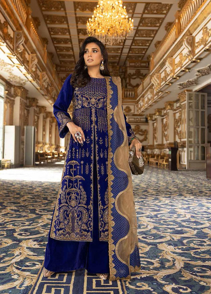 Charizma Embroidered Velvet Suits Unstitched 3 Piece CRZ22-V2 CV-09 - Luxury Collection