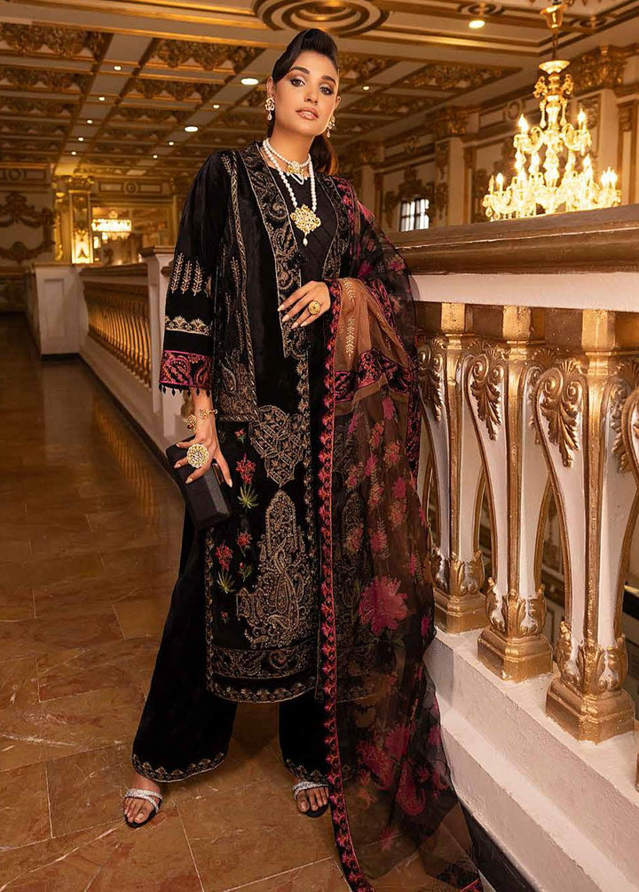 Charizma Embroidered Velvet Suits Unstitched 3 Piece CRZ22-V2 CV-11 - Luxury Collection
