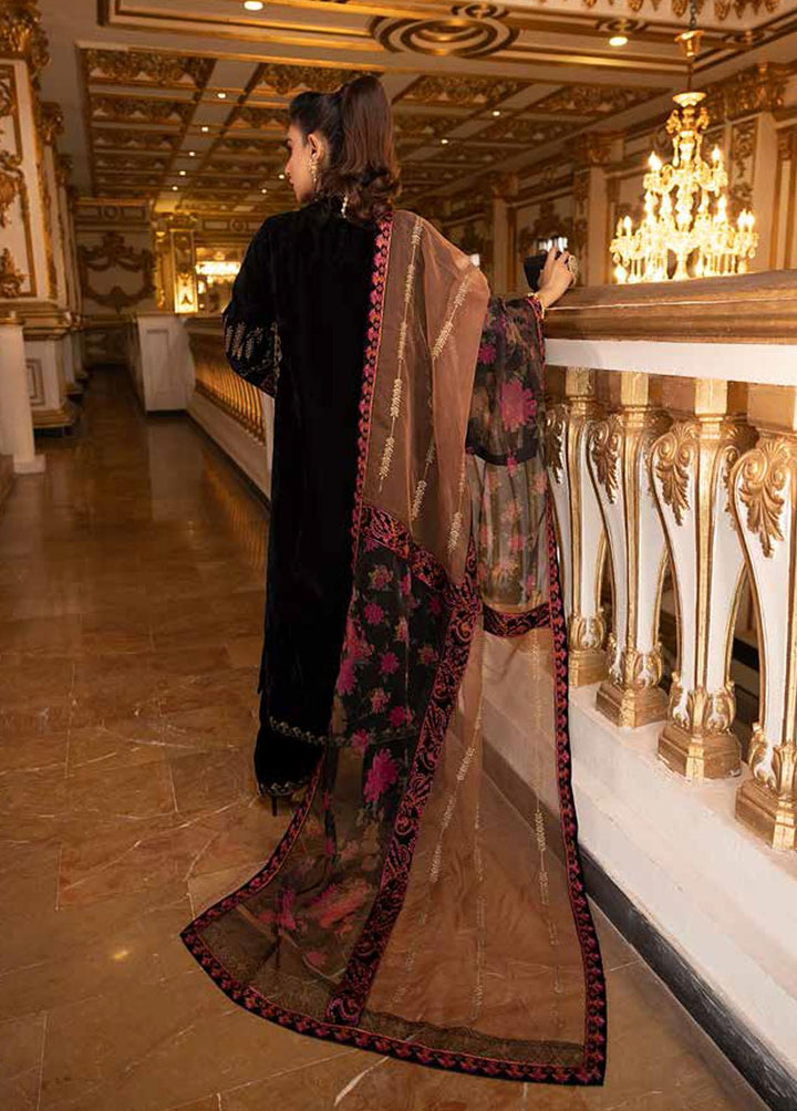 Charizma Embroidered Velvet Suits Unstitched 3 Piece CRZ22-V2 CV-11 - Luxury Collection