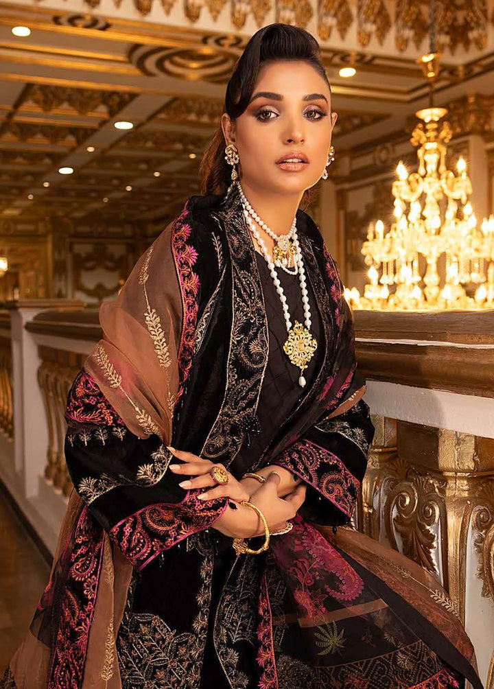 Charizma Embroidered Velvet Suits Unstitched 3 Piece CRZ22-V2 CV-11 - Luxury Collection