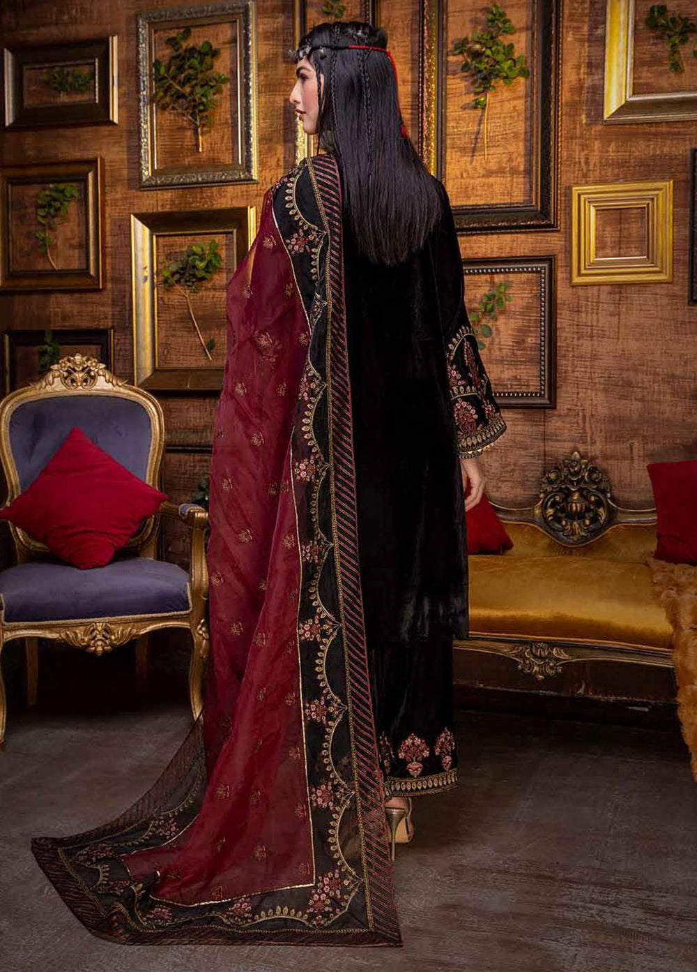 Signora By Charizma Embroidered Velvet Suits Unstitched 3 Piece CRZ21SV CVT-01 - Winter Collection
