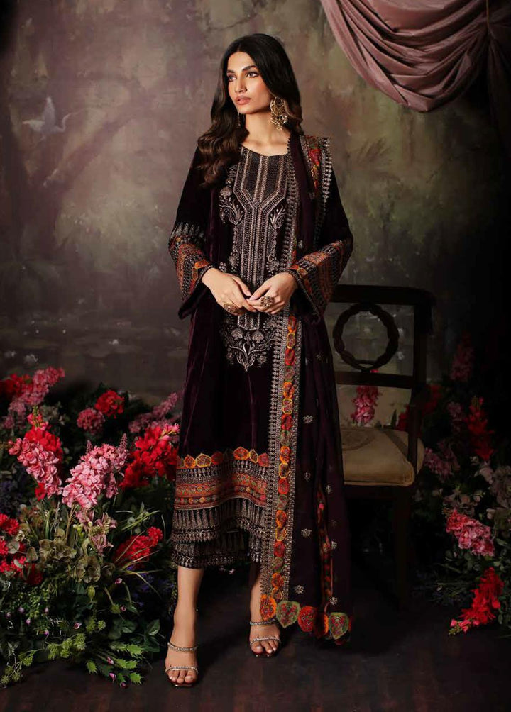 Signora By Charizma Embroidered Velvet Suits Unstitched 3 Piece CRZ23VT CVT3-01 - Premium Collection
