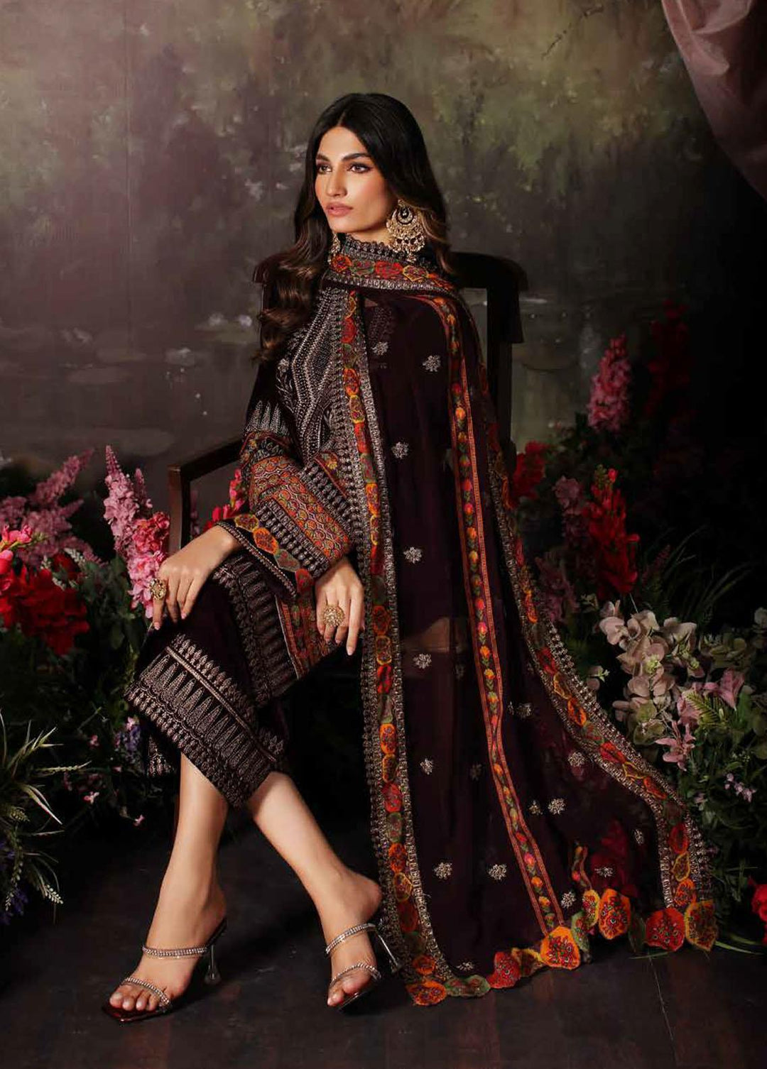 Signora By Charizma Embroidered Velvet Suits Unstitched 3 Piece CRZ23VT CVT3-01 - Premium Collection