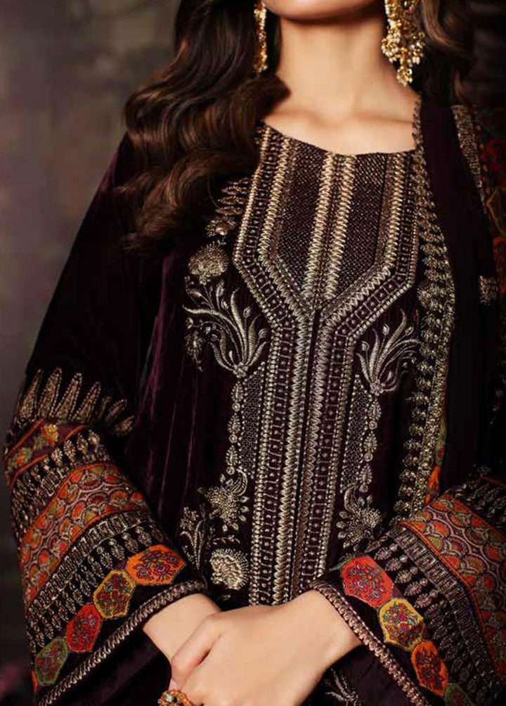 Signora By Charizma Embroidered Velvet Suits Unstitched 3 Piece CRZ23VT CVT3-01 - Premium Collection