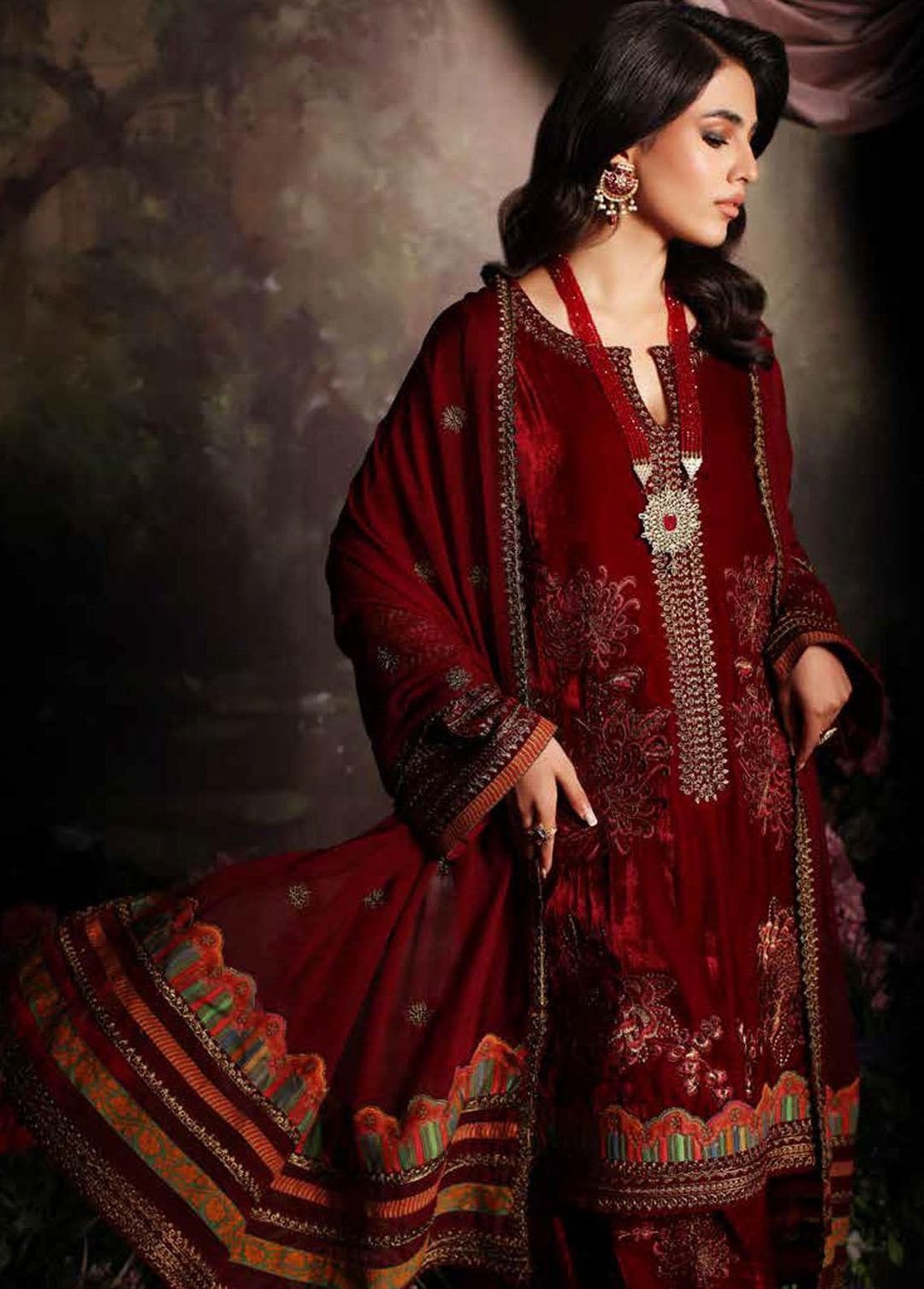 Signora By Charizma Embroidered Velvet Suits Unstitched 3 Piece CRZ23VT CVT3-03 - Premium Collection