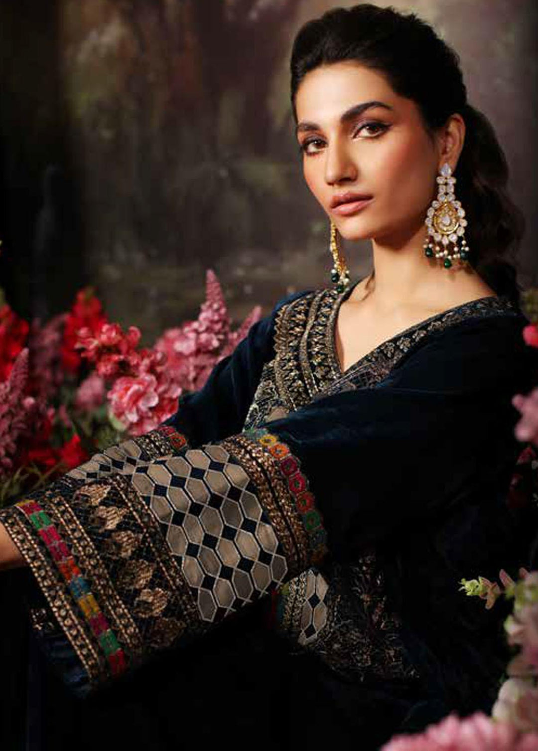 Signora By Charizma Embroidered Velvet Suits Unstitched 3 Piece CRZ23VT CVT3-05 - Premium Collection