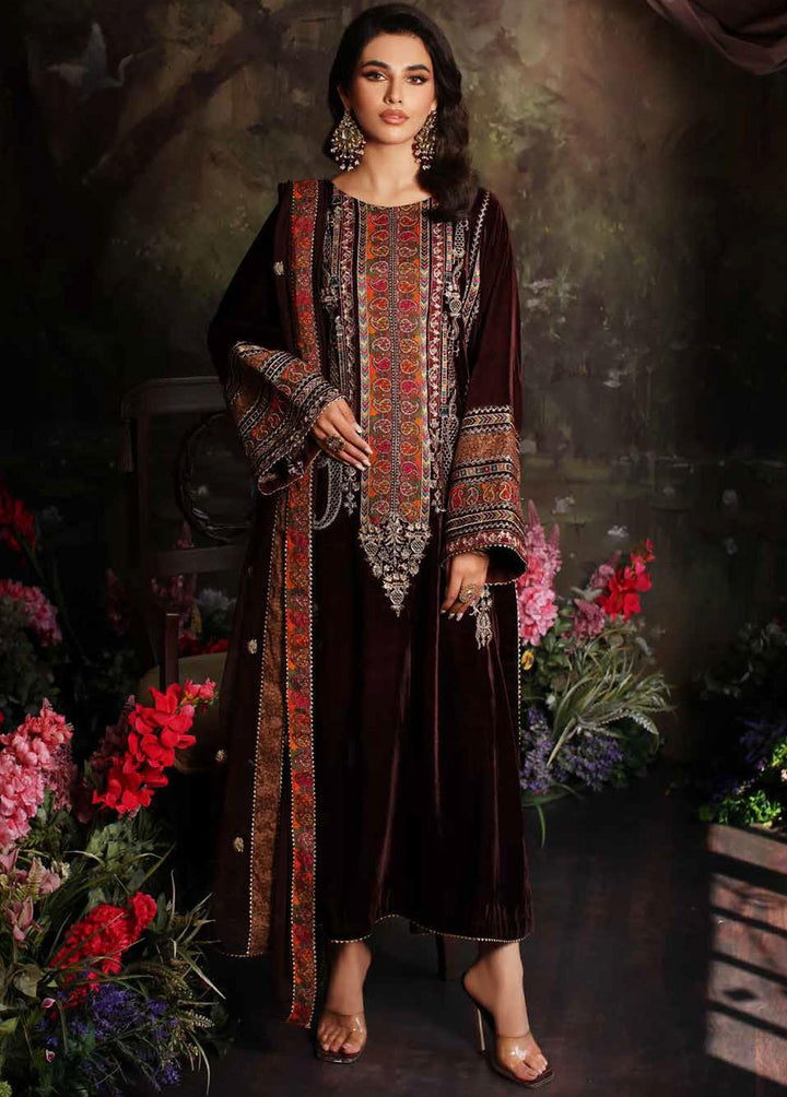 Signora By Charizma Embroidered Velvet Suits Unstitched 3 Piece CRZ23VT CVT3-06 - Premium Collection