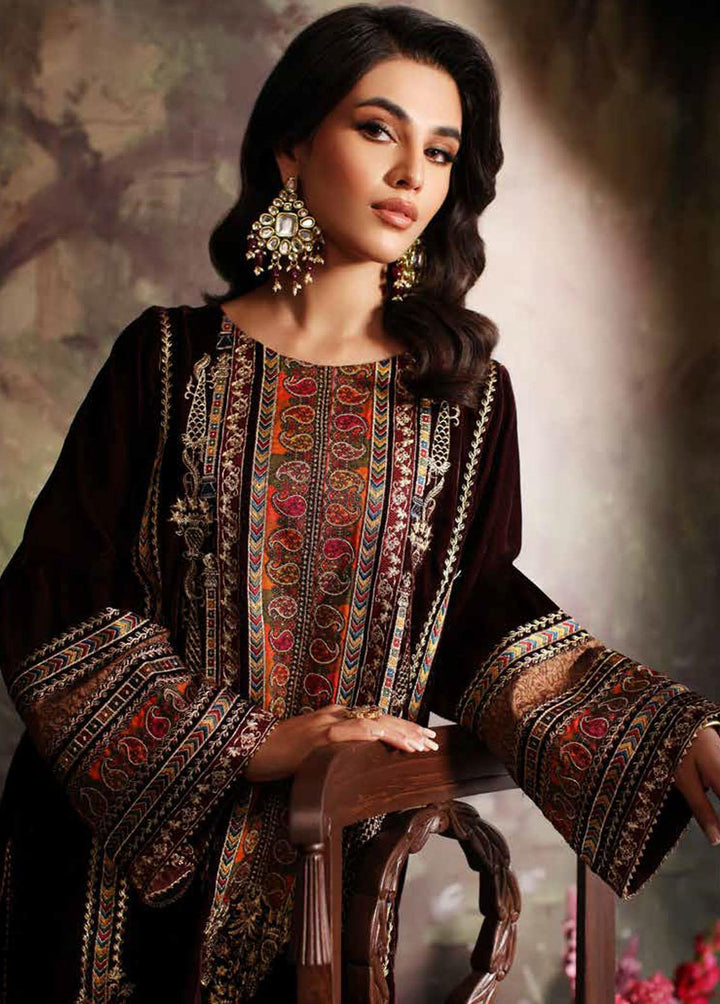 Signora By Charizma Embroidered Velvet Suits Unstitched 3 Piece CRZ23VT CVT3-06 - Premium Collection