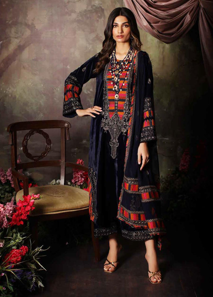 Signora By Charizma Embroidered Velvet Suits Unstitched 3 Piece CRZ23VT CVT3-07 - Premium Collection