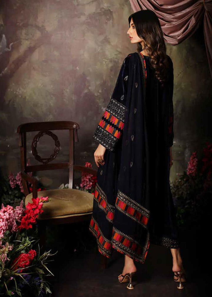 Signora By Charizma Embroidered Velvet Suits Unstitched 3 Piece CRZ23VT CVT3-07 - Premium Collection