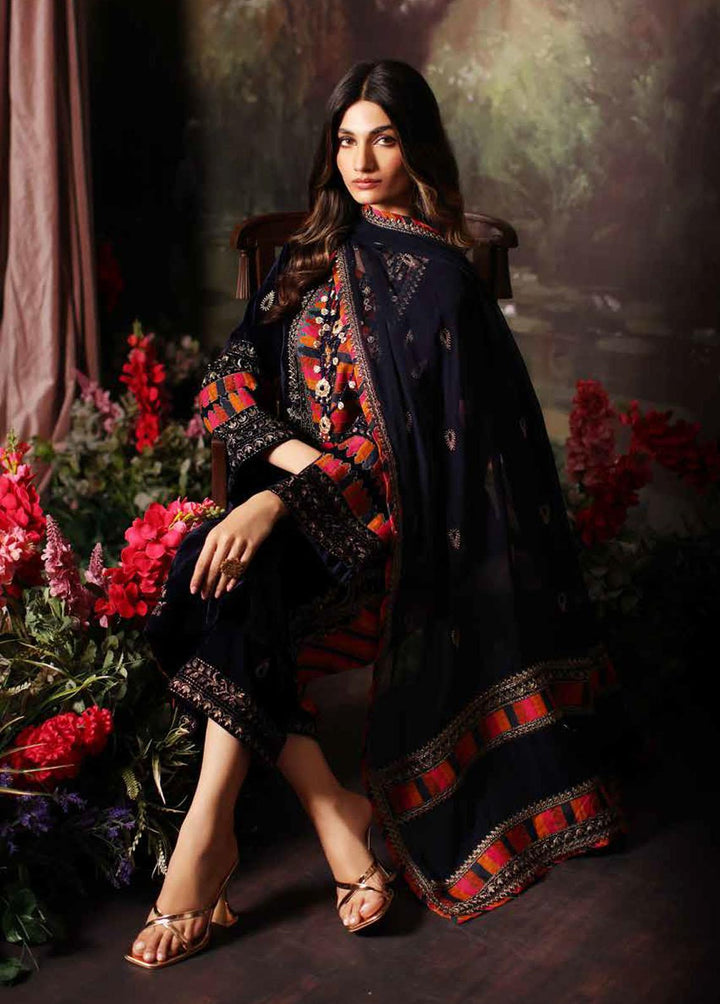 Signora By Charizma Embroidered Velvet Suits Unstitched 3 Piece CRZ23VT CVT3-07 - Premium Collection