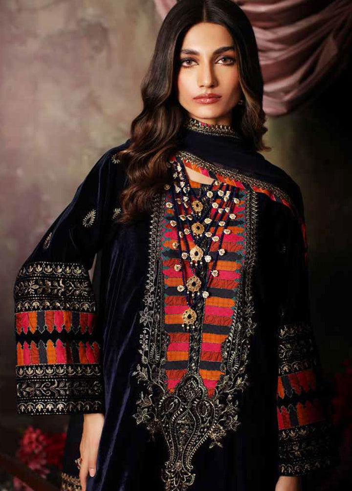 Signora By Charizma Embroidered Velvet Suits Unstitched 3 Piece CRZ23VT CVT3-07 - Premium Collection