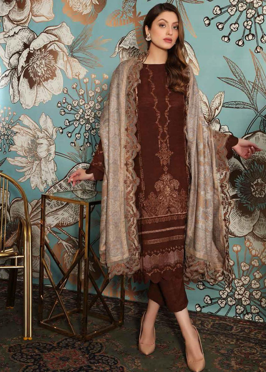 Charizma Embroidered Slub Suits Unstitched 3 Piece CRZ21SL CLS 06 - Winter Collection
