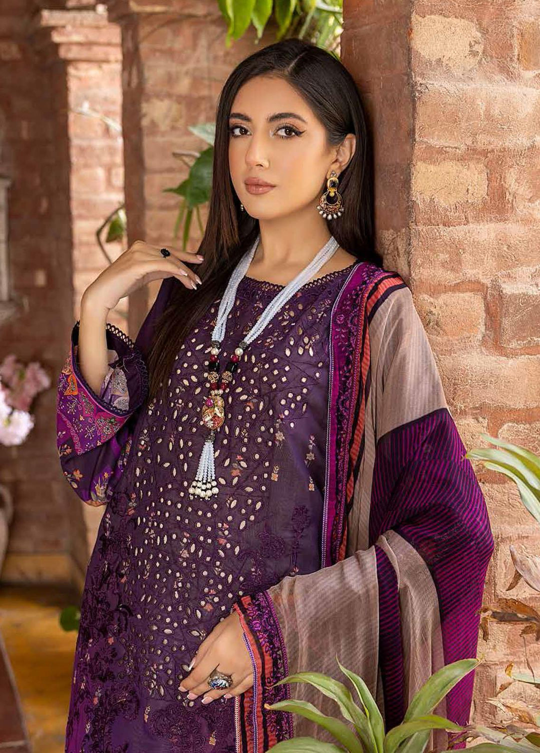 Swiss Miss By Charizma Embroidered Swiss Voile Suits Unstitched 3 Piece CRZ23SM CSM-03 - Summer Collection